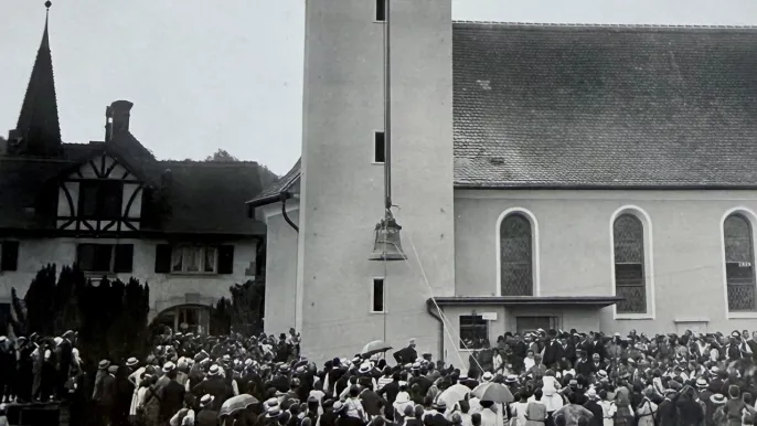 Glockenaufzug Rüschlikon_1926 (Foto: zvg) Glockenaufzug Rüschlikon_1926 (Foto: zvg)